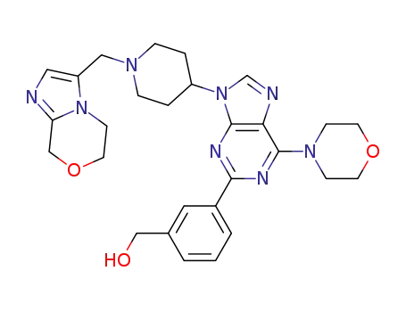 (3-{9-[1-(5,6-dihydro-8H-imidazo[2,1-c][1,4]oxazin-3-ylmethyl)piperidin-4-yl]-6-morpholin-4-yl-9H-purin-2-yl}phenyl)methanol