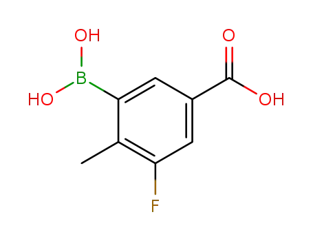 Molecular Structure of 917223-87-1 (3-Borono-5-fluoro-4-methylbenzoic acid)