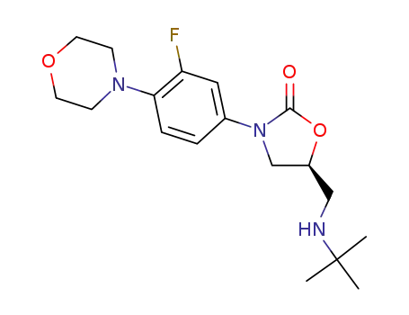 (S)-5-((Tert-butylamino)methyl)-3-(3-fluoro-4-morpholinophenyl)oxazolidin-2-one