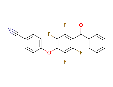 Molecular Structure of 1336943-54-4 (1-benzoyl-4-(4-cyanophenoxy)-2,3,5,6-tetrafluorobenzene)