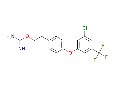 Molecular Structure of 1380430-36-3 (2-(4-{[3-chloro-5-(trifluoromethyl)phenyl]oxy}phenyl)ethyl imidocarbamate)