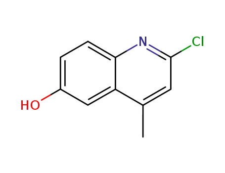 Molecular Structure of 41957-91-9 (2-CHLORO-4-METHYL-QUINOLIN-6-OL)