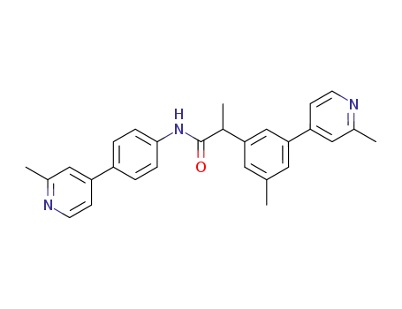 (+/-)-2-(3-methyl-5-(2-methylpyridin-4-yl)phenyl)-N-(4-(2-methylpyridin-4-yl)-phenyl)propanamide