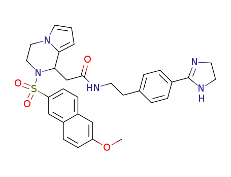N-[2-[4-(4,5-dihydro-1H-imidazol-2-yl)phenyl]ethyl]-2-[2-[(6-methoxynaphthalen-2-yl)sulfonyl]-1,2,3,4-tetrahydropyrrolo[1,2-a]pyrazin-1-yl]acetamide