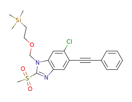 6-chloro-2-methanesulfonyl-5-phenylethynyl-1-(2-trimethylsilanyl-ethoxymethyl)-1H-benzoimidazole