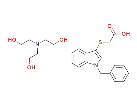 2-hydroxy-N,N-bis(2-hydroxyethyl)ethaneammonium [(1-benzylindol-3-yl)sulfanyl]acetate