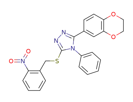 3-(2,3-dihydrobenzo[b][1,4]dioxin-6-yl)-5-(2-nitrobenzylthio)-4-phenyl-4H-1,2,4-trazole