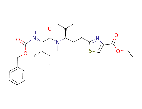 ethyl (R)-2-{3-[(N-benzyloxycarbonyl-(S)-isoleucyl)methylamino]-4-methylpentyl}thiazole-4-carboxylate