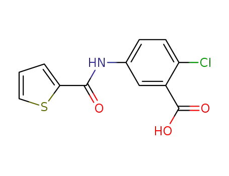 Molecular Structure of 933244-13-4 (2-chloro-5-[(thiophene-2-carbonyl)amino]-benzoic acid)