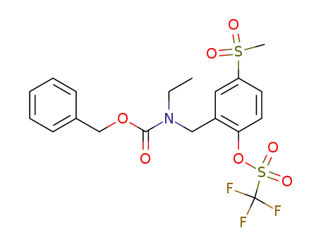 Trifluoro-methanesulfonic acid 2-[(benzyloxycarbonyl-ethyl-amino)-methyl]-4-methanesulfonyl-phenyl ester