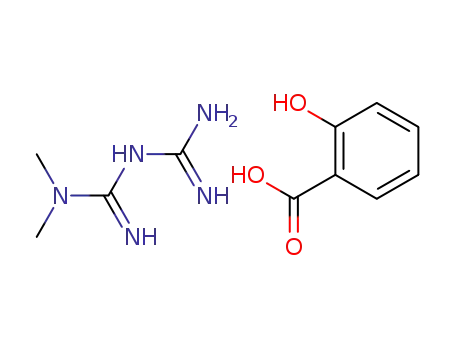 Molecular Structure of 1411413-50-7 ({[Amino(imino)methyl]amino}(dimethylamino)methaniminium salicylate)