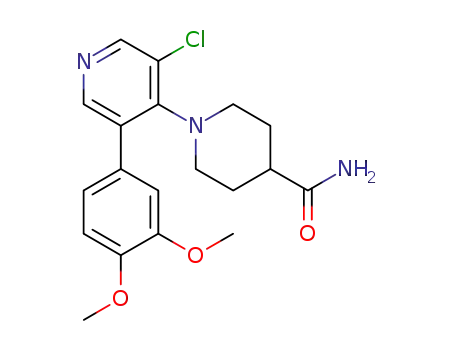 1-(3-chloro-5-(3,4-dimethoxyphenyl)pyridin-4-yl)piperidine-4-carboxamide
