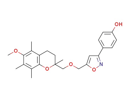 5-{[(3,4-dihydro-6-methoxy-2,5,7,8-tetramethyl-2H-1-benzopyran-2-yl)methoxy]methyl}-3-(4-hydroxyphenyl)isoxazole