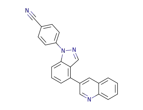 4-(4-quinolin-3-ylindazol-1-yl)benzonitrile