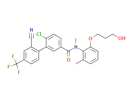 4-chloro-3-(2-cyano-4-trifluoromethyl-phenyl)-N-[2-(3-hydroxy-propoxy)-6-methyl-phenyl]-N-methyl-benzamide