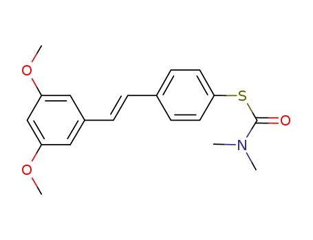 Molecular Structure of 1032508-02-3 ((E)-S-4-(3,5-dimethoxystyryl)phenyl dimethylcarbamothioate)