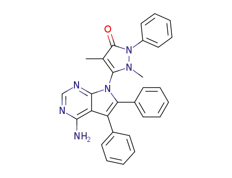 5-(4-amino-5,6-diphenyl-7H-pyrrolo[2,3-d]pyrimidin-7-yl)-1,4-dimethyl-2-phenyl-1H-pyrazol-3(2H)-one