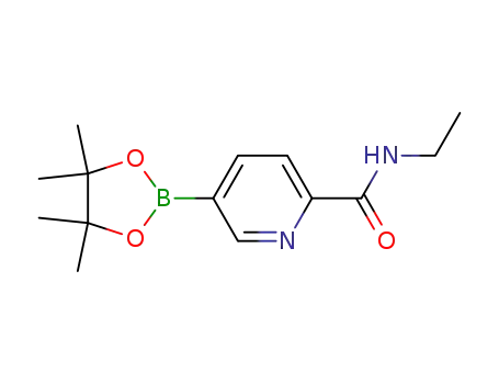 Molecular Structure of 1006876-28-3 (N-ethyl-5-(4,4,5,5-tetraMethyl-1,3,2-dioxaborolan-2-yl)picolinaMide)