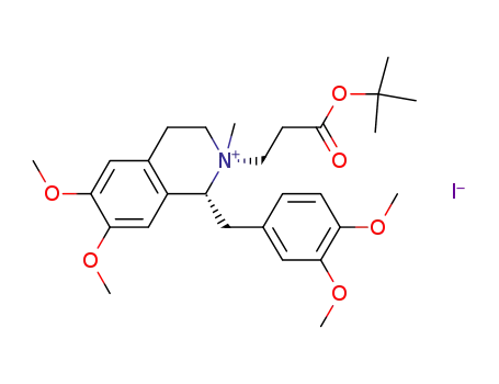 (1R-cis)-1-[(3,4-dimethoxyphenyl)methyl]-1,2,3,4-tetrahydro-6,7-dimethoxy-2-methyl-2-tert-butoxycarbonylethyl-isoquinolinium iodide