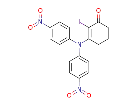 3-(bis(4-nitrophenyl)amino)-2-iodocyclohex-2-enone