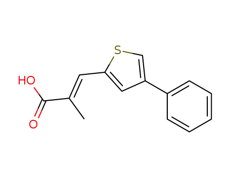 Molecular Structure of 941281-24-9 ((E)-2-methyl-3-(4-phenylthiophen-2-yl)acrylic acid)