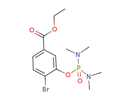 Molecular Structure of 1019334-15-6 (ethyl 3-{[bis(dimethylamino)phosphoryl]oxy}-4-bromobenzoate)
