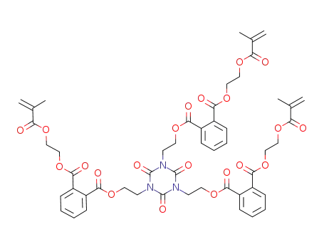 Molecular Structure of 1338495-88-7 (1,3,5-tri(2-hydroxyethyl)isocyanurate tris-HEMA phthalate)