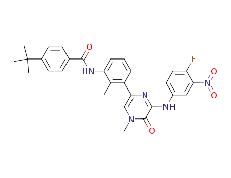 4-tert-butyl-N-{3-[6-(4-fluoro-3-nitro-phenylamino)-4-methyl-5-oxo-4,5-dihydro-pyrazin-2-yl]-2-methyl-phenyl}-benzamide