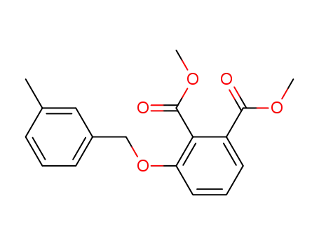 Molecular Structure of 1061605-99-9 (3-(3-methyl-benzyloxy)-phthalic acid dimethyl ester)