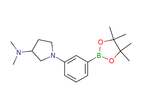 dimethyl-{1-[3-(4,4,5,5-tetramethyl-[1,3,2]dioxaborolan-2-yl)-phenyl]-pyrrolidin-3-yl}-amine