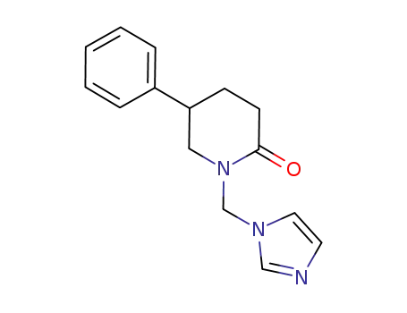 Molecular Structure of 1076190-79-8 (1-(1H-imidazol-1-ylmethyl)-5-phenylpiperidin-2-one)