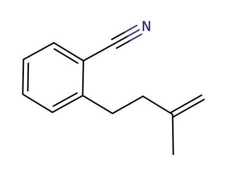 Molecular Structure of 731772-68-2 (4-(2-Cyanophenyl)-2-methylbut-1-ene)
