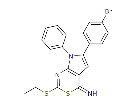 6-(4-bromophenyl)-2-(ethylthio)-7-phenylpyrrolo[2,3-d][1,3]thiazin-4(7H)-imine