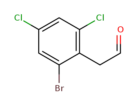Molecular Structure of 1391575-68-0 (2-(2-bromo-4,6-dichlorophenyl)acetaldehyde)