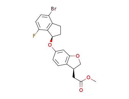 methyl 2-((S)-6-((R)-4-bromo-7-fluoro-2,3-dihydro-1H-inden-1-yloxy)-2,3-dihydrobenzofuran-3-yl)acetate