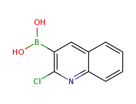 Molecular Structure of 128676-84-6 (2-CHLOROQUINOLINE-3-BORONIC ACID)