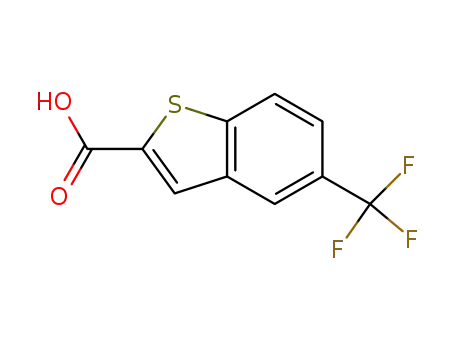 Molecular Structure of 244126-64-5 (5-(Trifluoromethyl)-benzo[b]thiophene-2-carboxylic acid)