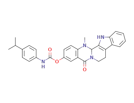 14-methyl-5-oxo-5,7,8,13,13b,14-hexahydroindolo[2',3':3,4]pyrido[2,1-b]quinazolin-3-yl(4-isopropylphenyl)carbamate