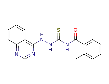 2-methyl-N-(2-(quinazolin-4-yl)hydrazinecarbonothioyl)benzamide