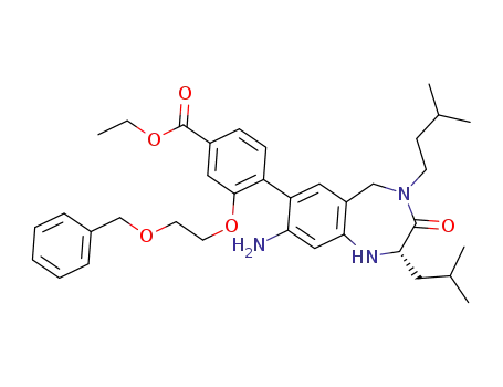 (S)-ethyl 4-[8-amino-1,2,4,5-tetrahydro-2-(2-methylpropyl)-4-(3-methylbutyl)-3-oxo-3H-1,4-benzodiazepin-7-yl]-3-[2-(benzyloxy)ethoxy]benzoate