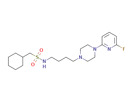 Molecular Structure of 1351411-09-0 (1-cyclohexyl-N-(4-(4-(6-fluoropyridin-2-yl)piperazin-1-yl)butyl)methane-sulfonamide)