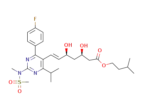 3-methylbutyl (3R,5S,6E)-7-[4-(4-fluorophenyl)-2-(N-methylmethanesulfonamido)-6-(propan-2-yl)pyrimidin-5-yl]-3,5-dihydroxyhept-6-enoate
