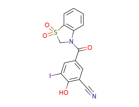 3-(3-cyano-4-hydroxy-5-iodobenzoyl)-1,1-dioxo-2,3-dihydro-1,3-benzothiazole