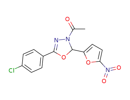 3-acetyl-5-(4-chloro-phenyl)-2-(5-nitrofuran-2-yl)-2,3-dihydro-1,3,4-oxadiazole