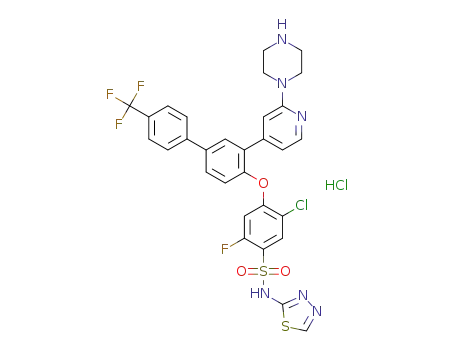5-Chloro-2-fluoro-4-({3-[2-(piperazin-1-yl)pyridin-4-yl]-4'-(trifluoromethyl)biphenyl-4-yl}oxy)-N-(1,3,4-thiadiazol-2-yl)benzenesulfonamide, hydrochloride