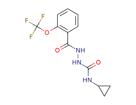 Molecular Structure of 1245940-69-5 (N-Cyclopropyl-2-{[2-(trifluoromethoxy)phenyl]carbonyl}hydrazinecarboxamide)