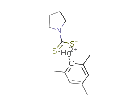 [Hg(2,4,6-trimethylbenzene)(S<sub>2</sub>CNC<sub>4</sub>H<sub>8</sub>)]