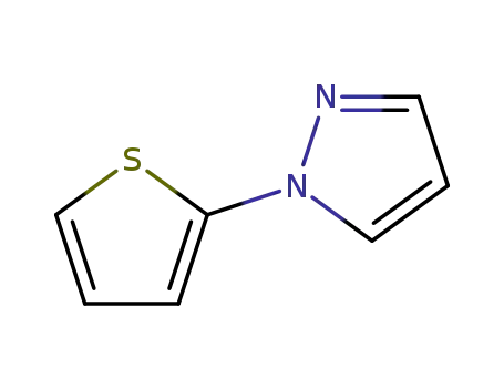 Molecular Structure of 74990-30-0 (1-(thiophen-2-yl)-1H-pyrazole)