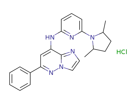 N-(6-(2,5-dimethylpyrrolidin-1-yl)pyridin-2-yl)-6-phenylimidazo[1,2-b]pyridazin-8-amine hydrochloride