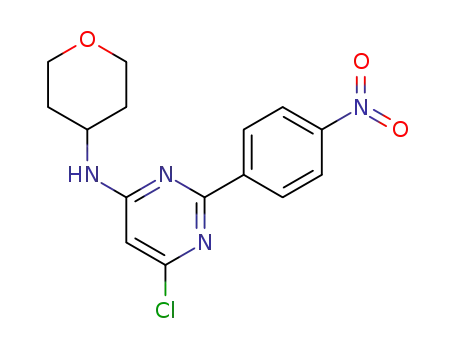 6-chloro-2-(4-nitrophenyl)-N-(tetrahydro-2H-pyran-4-yl)pyrimidin-4-amine